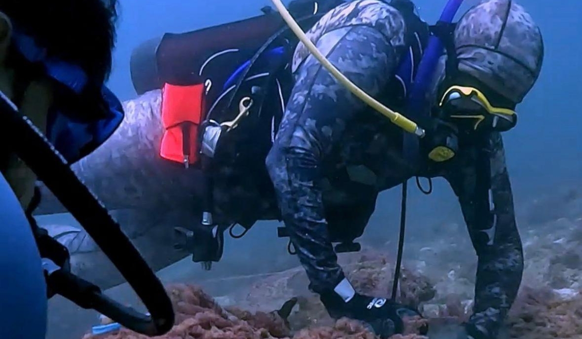 Ministry of Environment and Climate Change removes 500 meters of abandoned fishing nets